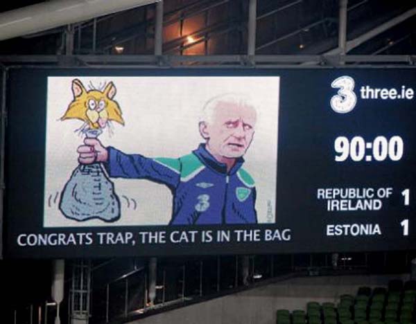 A recent cartoon commission for the FAI on a special occasion at the Aviva Stadium 15th November 2011